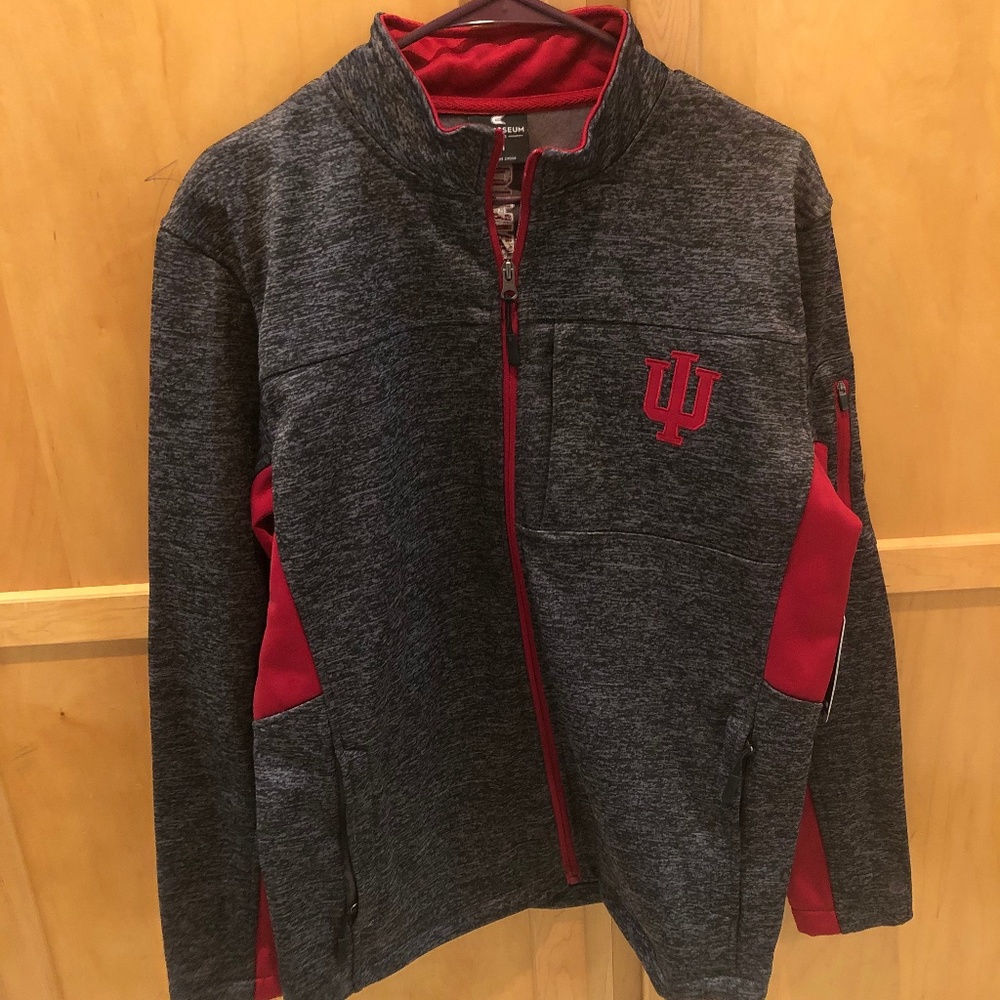New Mens Indiana University Hoosiers Zip-Up Jacket